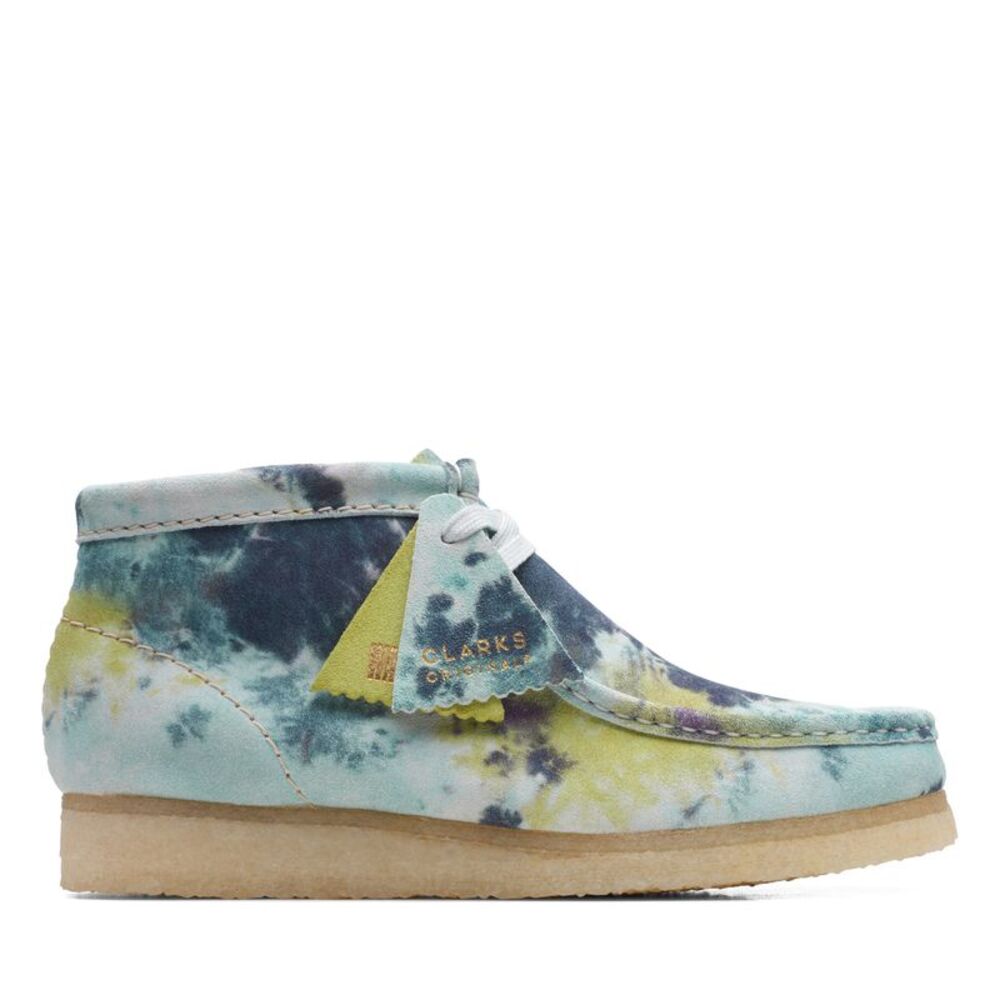 Clarks Womens Wallabee Boot Blue Boots (NWT)